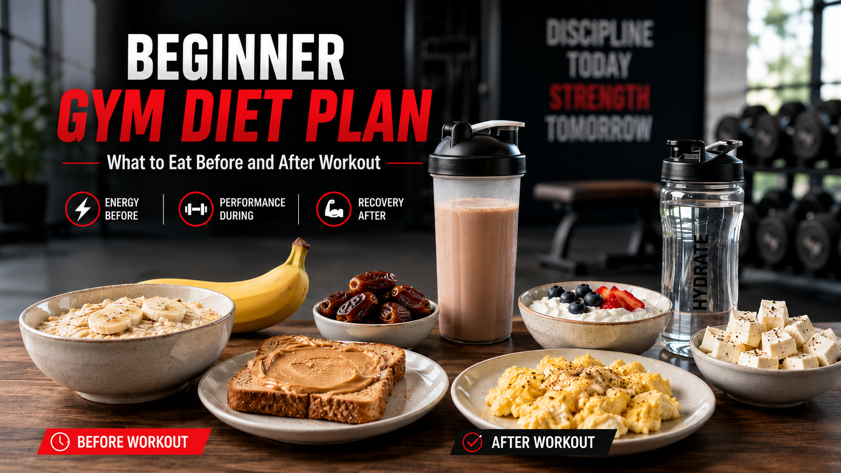 Beginner Gym Diet Plan: What to Eat Before and After Workout